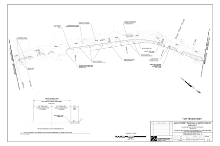 Preliminary Site Plan 1 from Harrison Avenue to the bend south of Down River Road